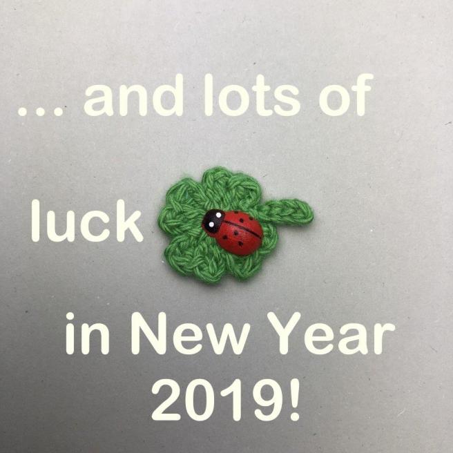 Kleeblatt mit Schrift